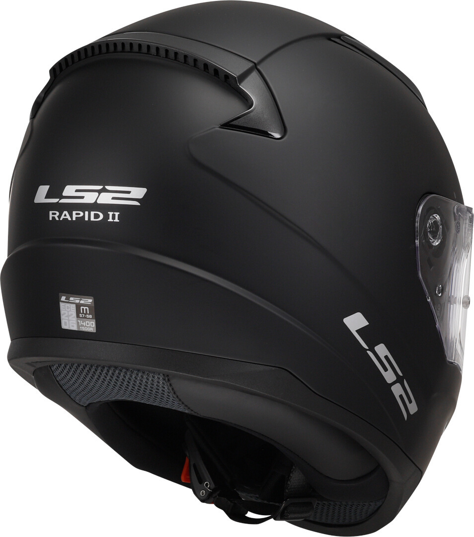 LS2 FF353 Rapid II Solid Capacete Black Matt XL (61/62) Figura 8