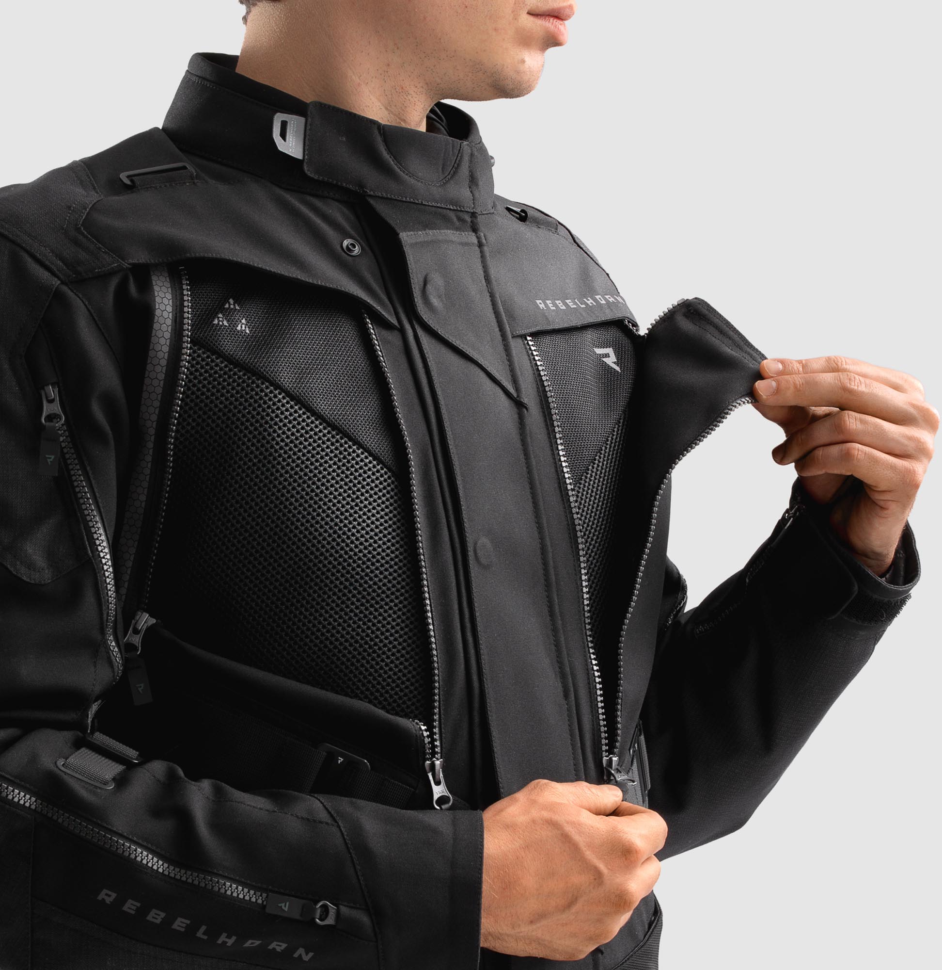 Rebelhorn Hardy 3.0 waterproof Motorcycle Textile Jacket black 7XL Figure 3