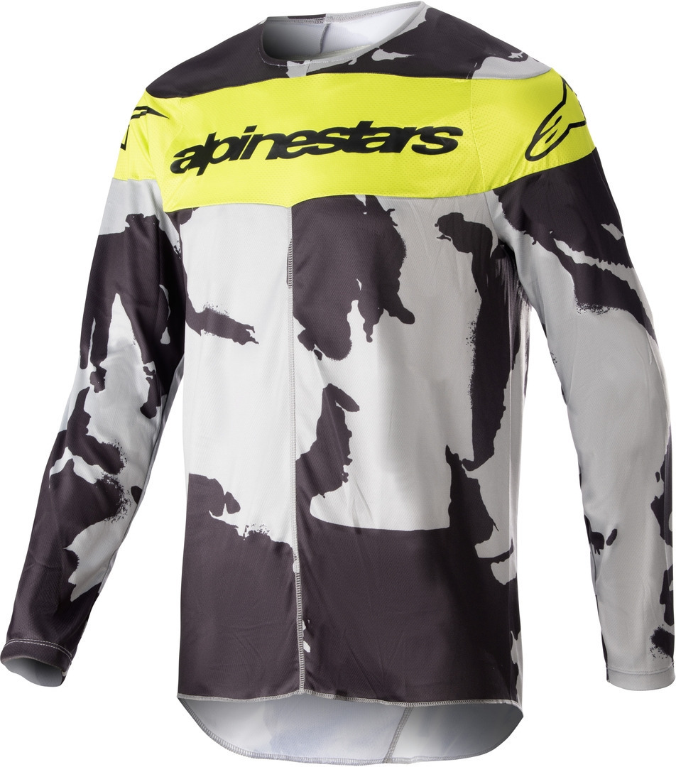 Alpinestars Racer Tactical 2023 Tricou de motocross gri/galben M Figura 1