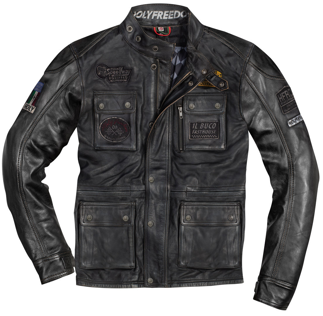 HolyFreedom Quattro Evolution Motorcycle Leather Jacket black XL Figure 1
