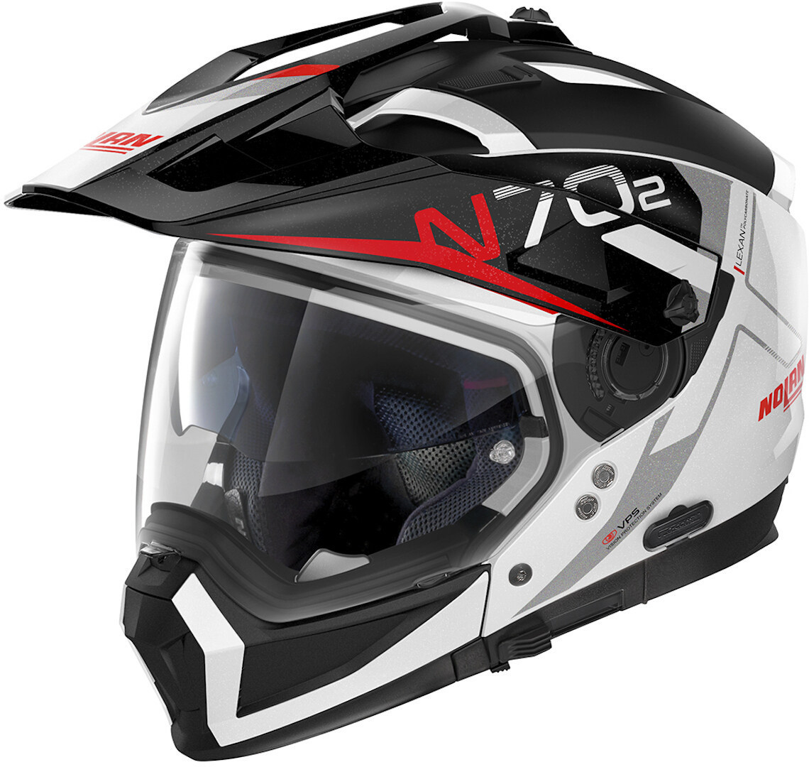 Nolan N70-2 X Bungee N-Com Hjelm hvid/sort M (58) Figur 1