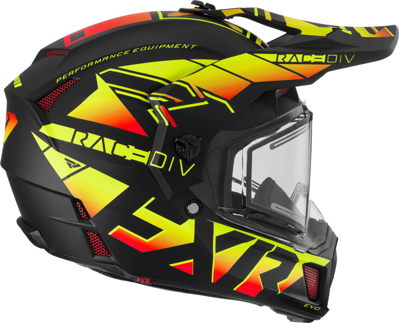FXR Clutch X Evo Cască de snowmobil negru/galben/roșu XXL (63/64) Figura 3