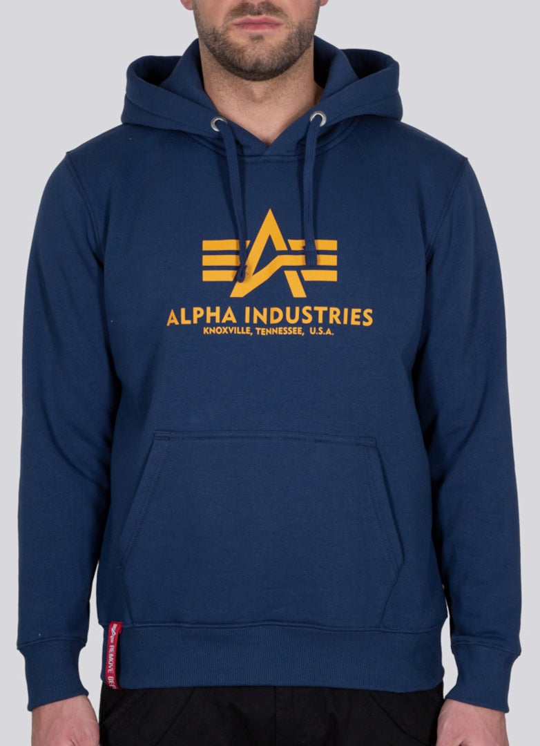Alpha Industries Basic Hoodie azul escuro/amarelo XXS Figura 1