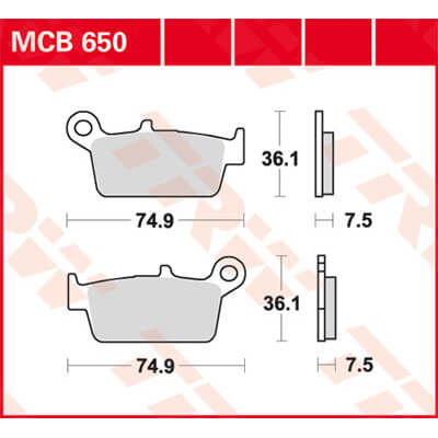 TRW Lucas Bremsbelag MCB650 Figur 1