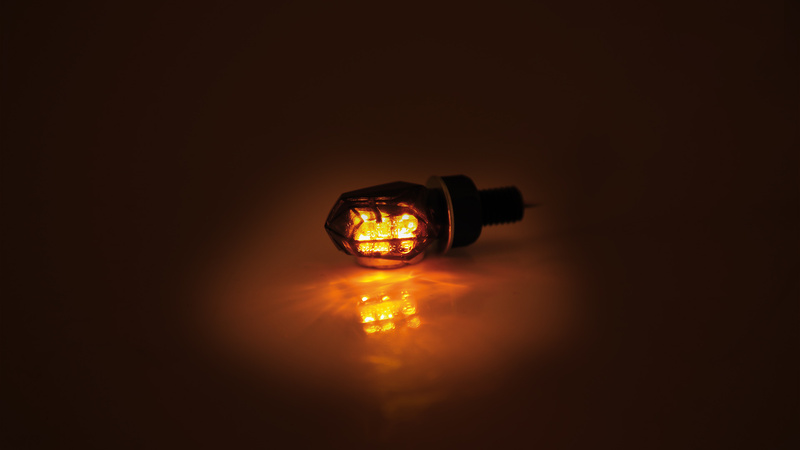 HIGHSIDER Smart Tiny LED-indikatorhus Svart / Lins Rökt (Par), Bak Figur 8
