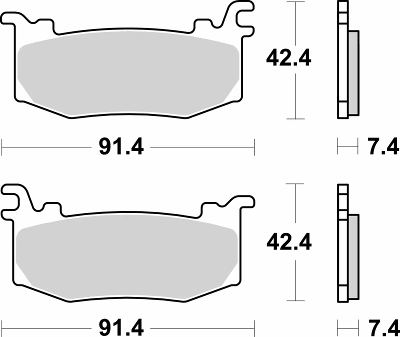 Brembo S.p.A. Street Sintered Metal bromsbelägg - 07BB44SR Figur 1