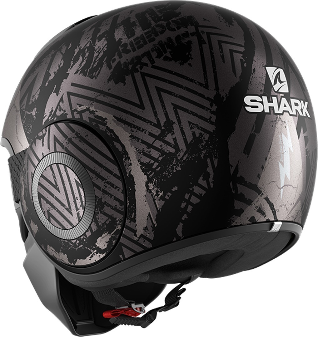 Shark Street-Drak Crower Jet hjälm Svart matt/grå XS (53/54) Figur 5
