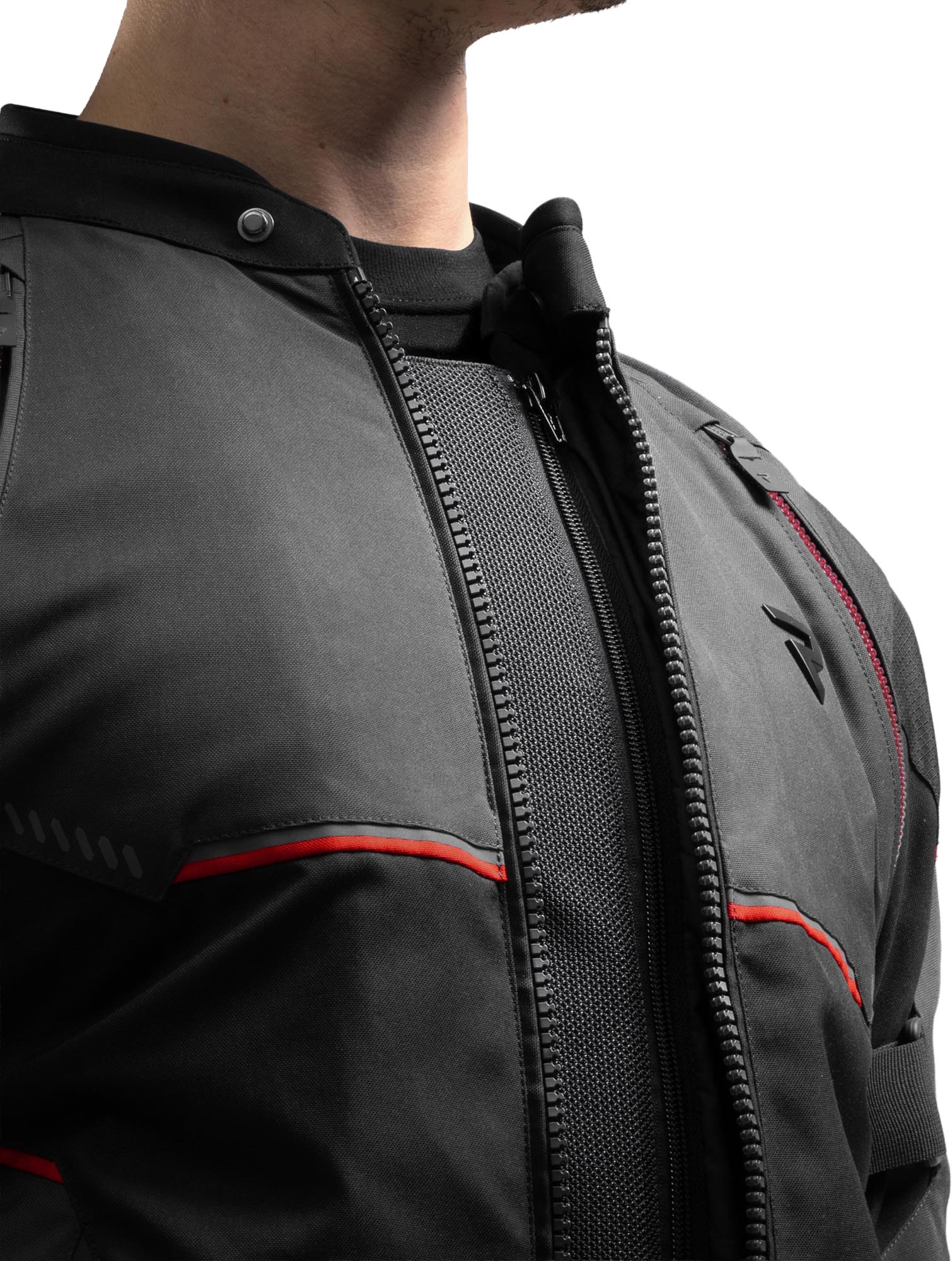Rebelhorn Swift waterproof Motorcycle Textile Jacket black/grey/red 2XL Figure 5