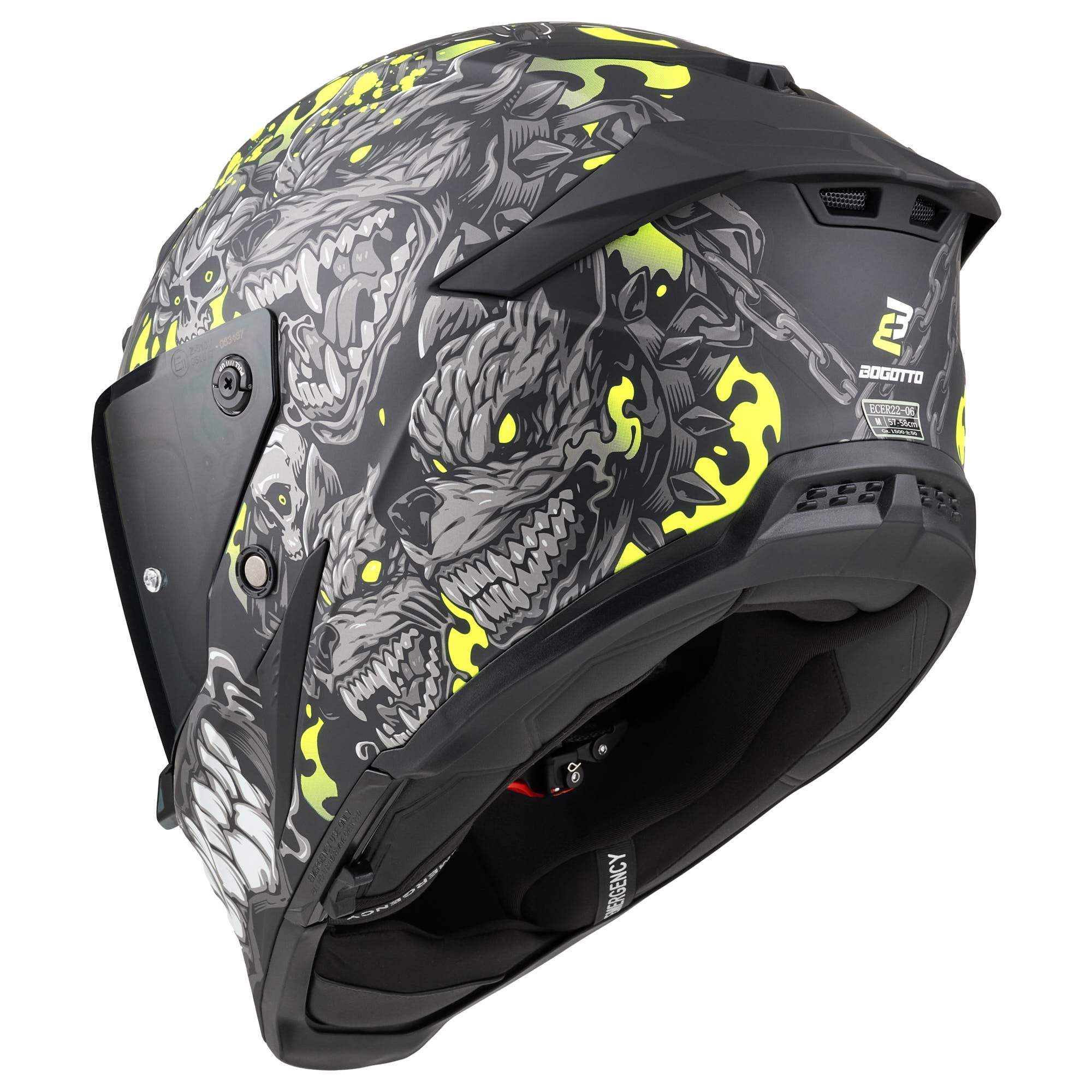 Bogotto Blade Gatekeeper Helmet black/grey/fluo-yellow XL (61/62) Figure 5