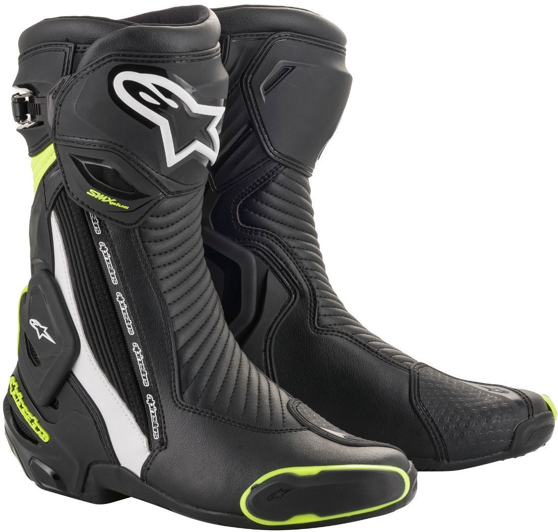 Alpinestars SMX Plus v2 Motorcycle Boots black/white/yellow 36 Figure 1