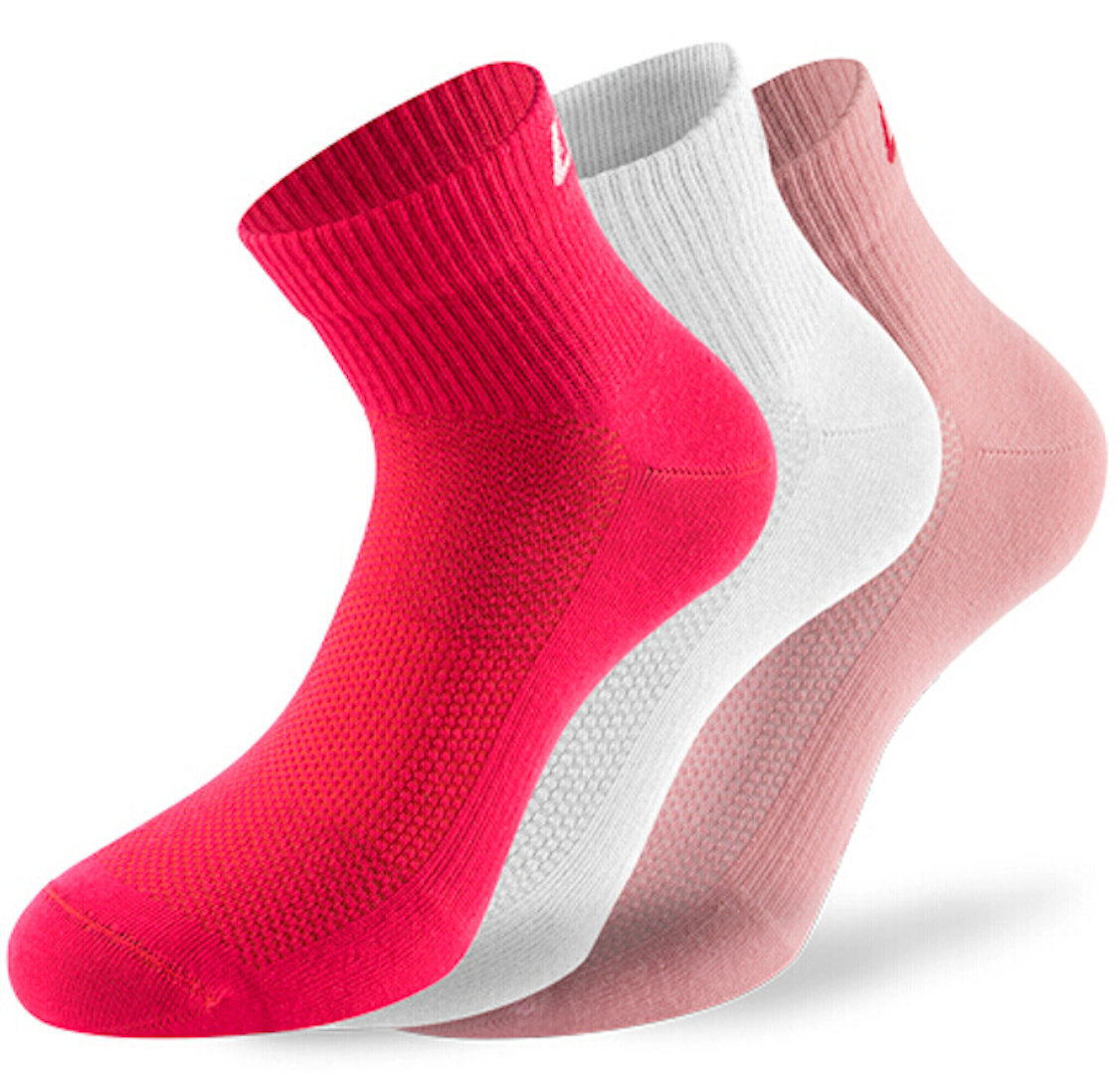 Lenz Performance Quarter Tech Socken weiß/pink/rot 43-46 Abbildung 1