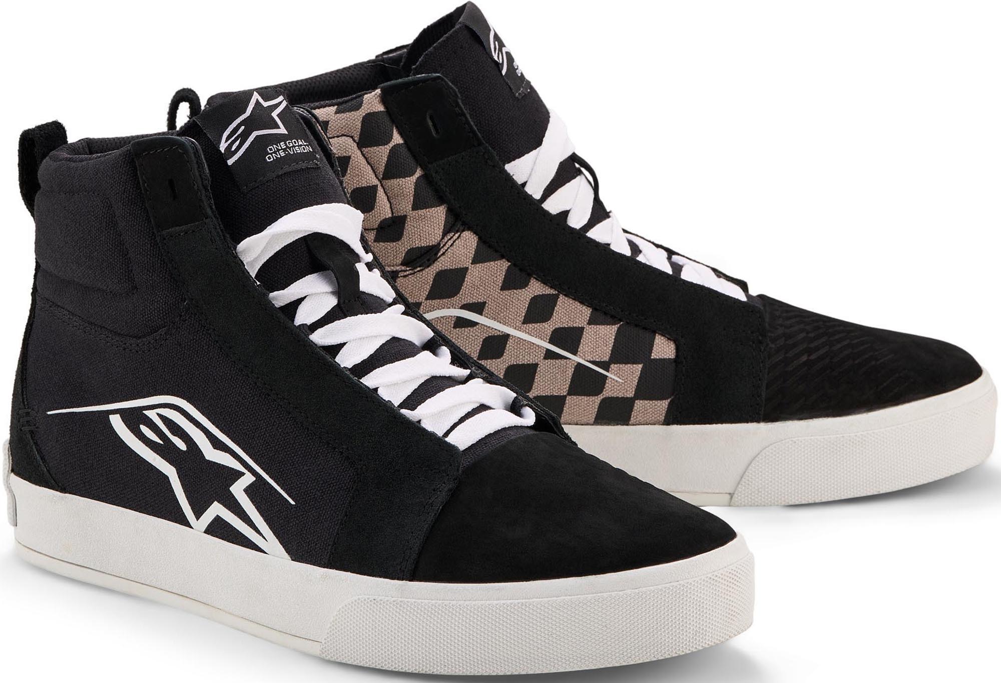 Alpinestars Ride-63 Canvas Motorcykelsko sort/hvid/sand 7 Figur 1