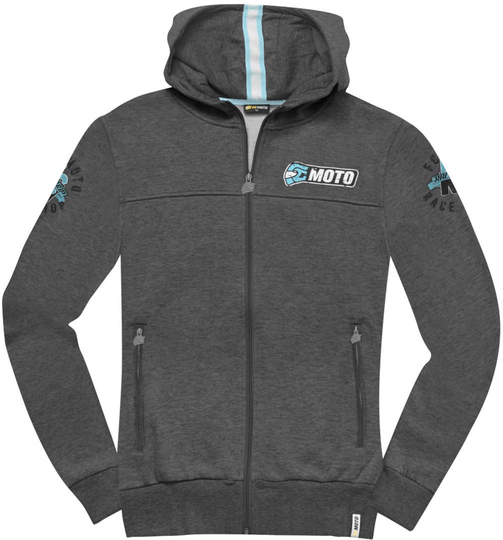 FC-Moto Effortless Dame Zip Hettegenser grå/blå M Figur 1