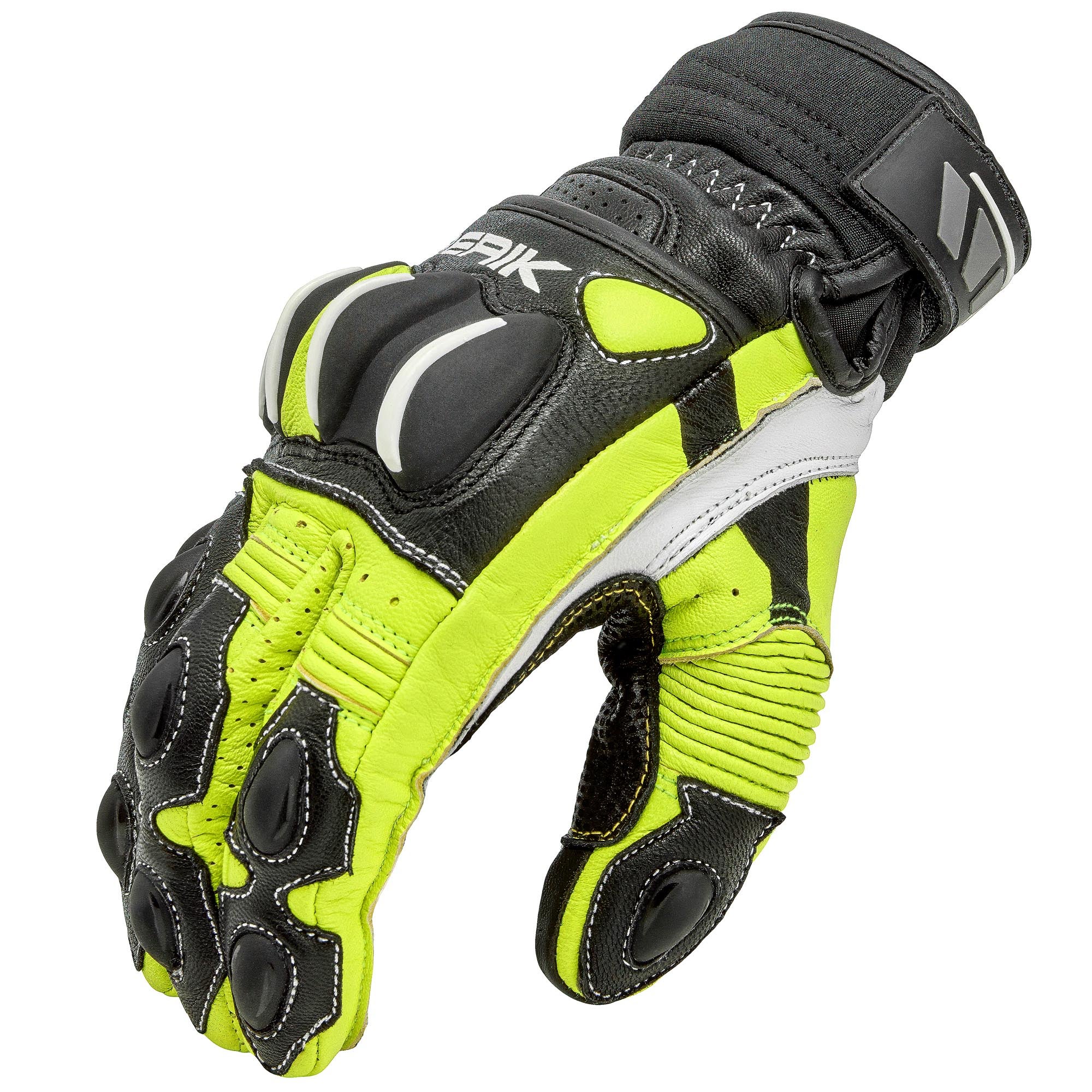 Berik Ariax Adventure Motorcykelhandsker sort/neon-gul 2XL Figur 3