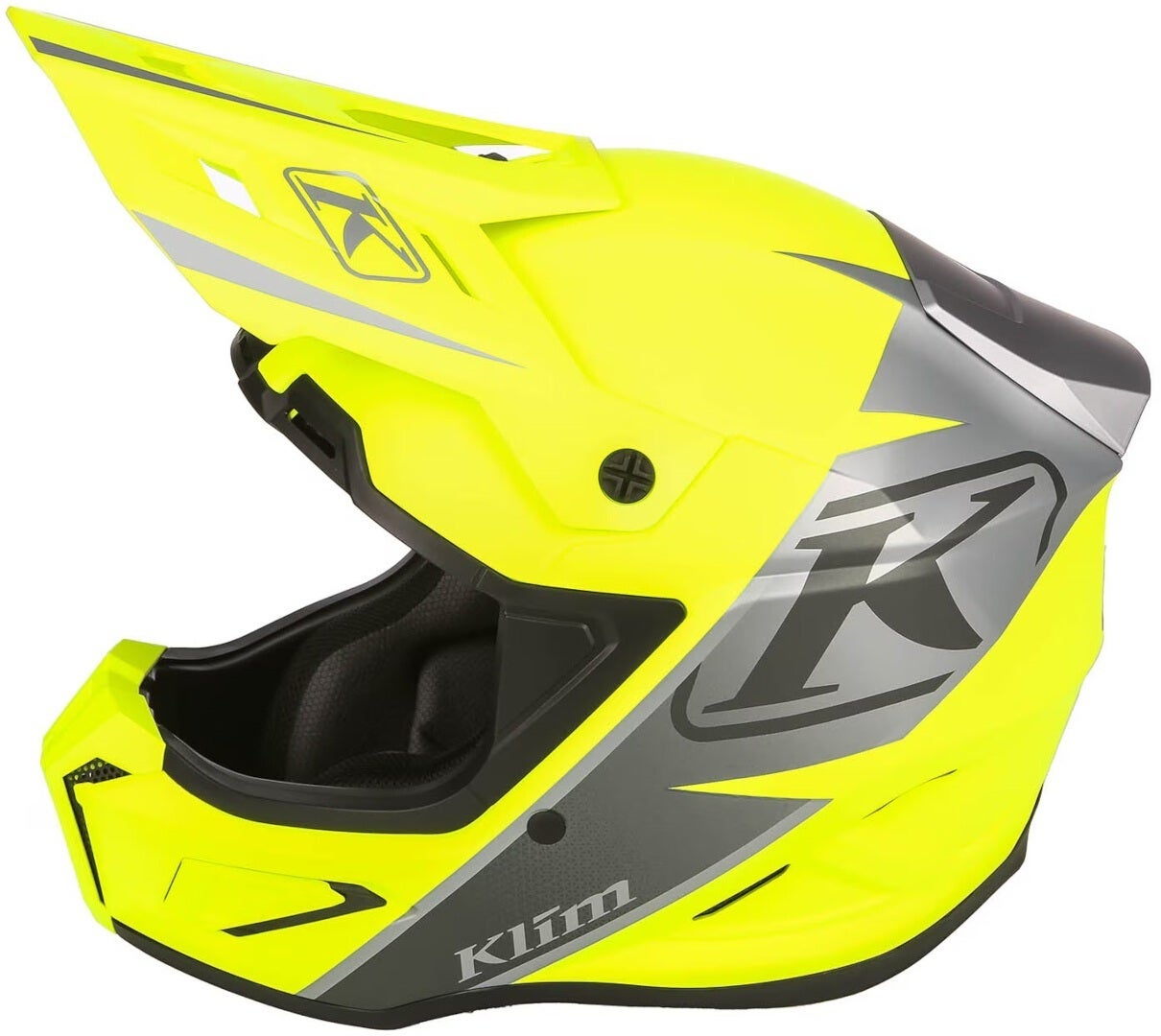 Klim T1 Freeride スノーモービルヘルメット ネオンイエローマット/グレーマット XL(60/61) 図7