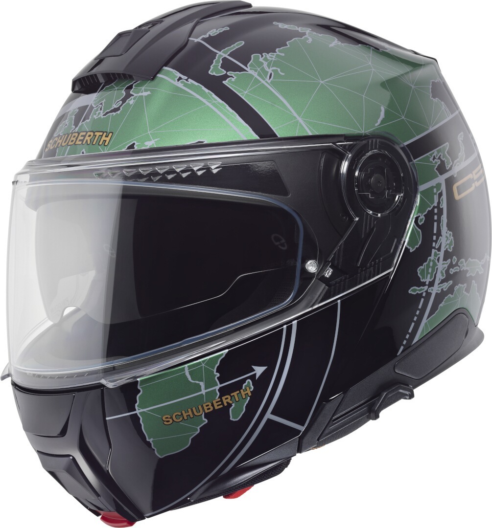 Schuberth C5 Globe Откидной шлем чёрный/зелёный S (55) Рисунок 1