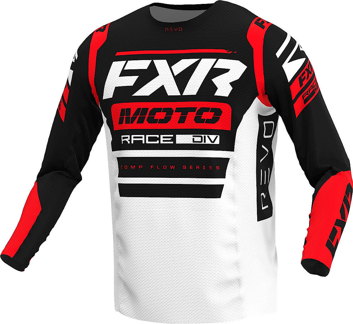 FXR Revo Comp Motocross Jersey white/black/red 3XL Figure 1