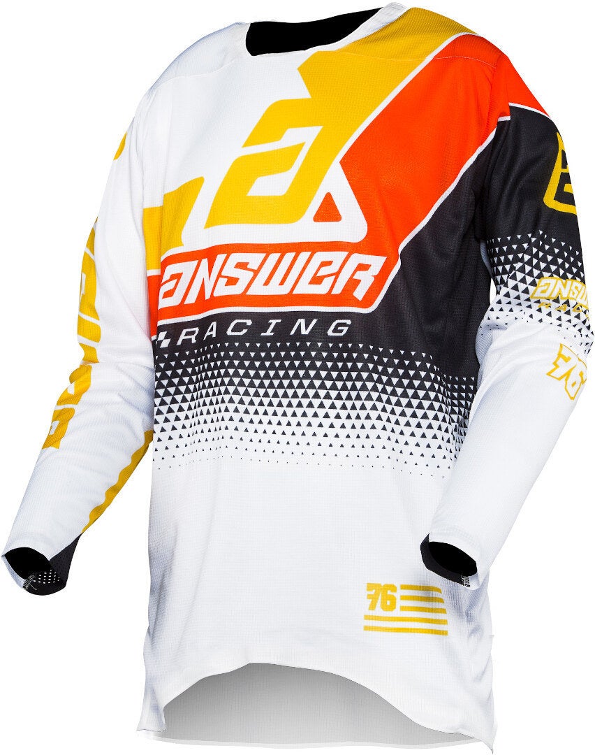 Answer Elite Korza Motocross Jersey weiß/schwarz/rot XL Abbildung 1