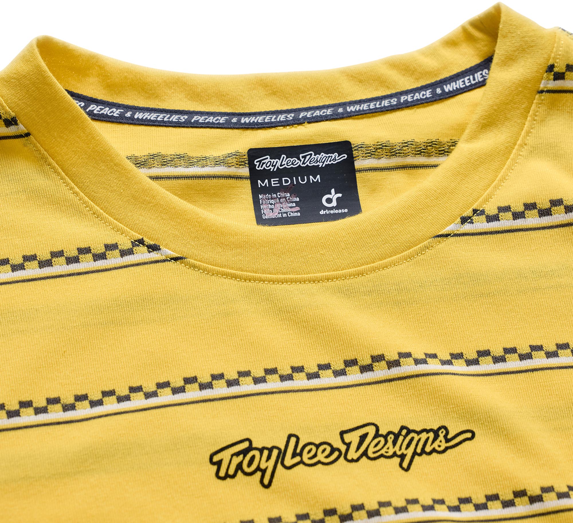 Side view of Troy Lee Designs Skyline Ride Checked Out Short Sleeve Bicycle Jersey