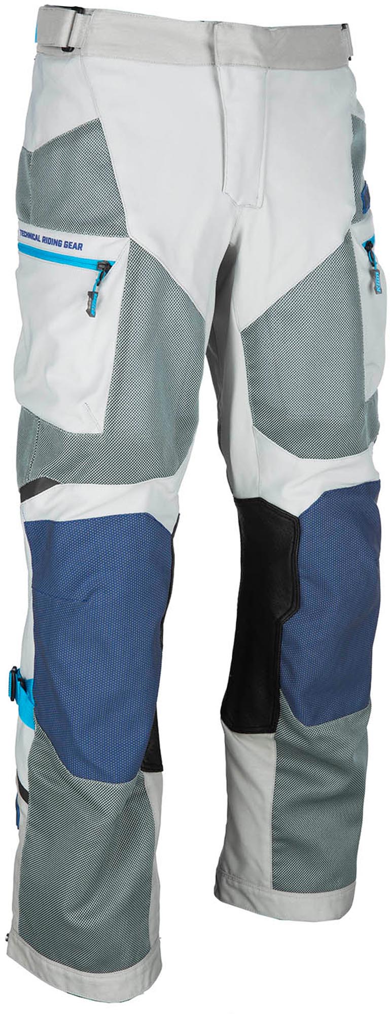 Klim Baja Mesh Motorcycle Textile Pants grey/blue Short 32 Figure 5