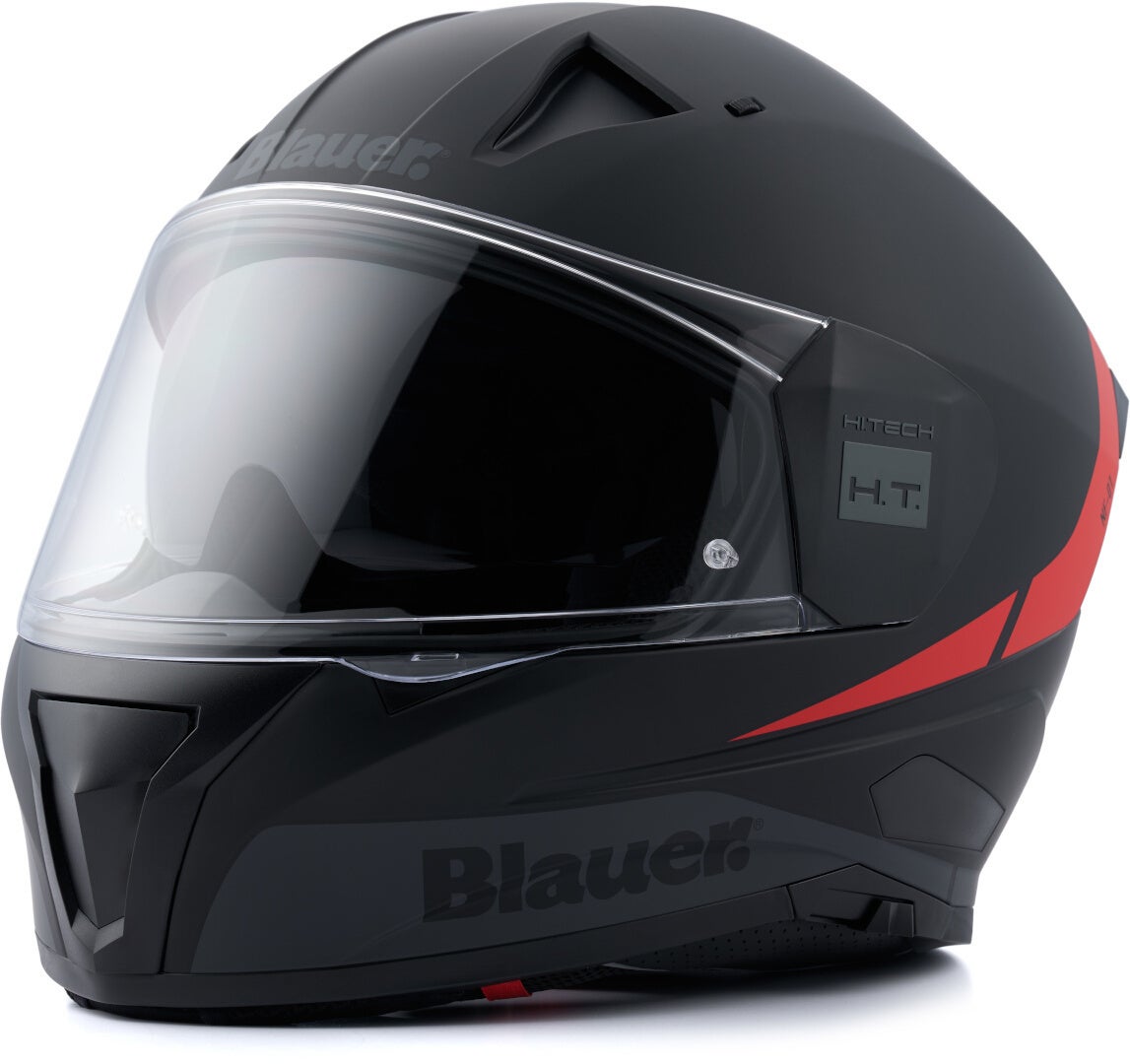 Blauer Naca NF01A Casco nero opaco/rosso M (56/58) Figura 1