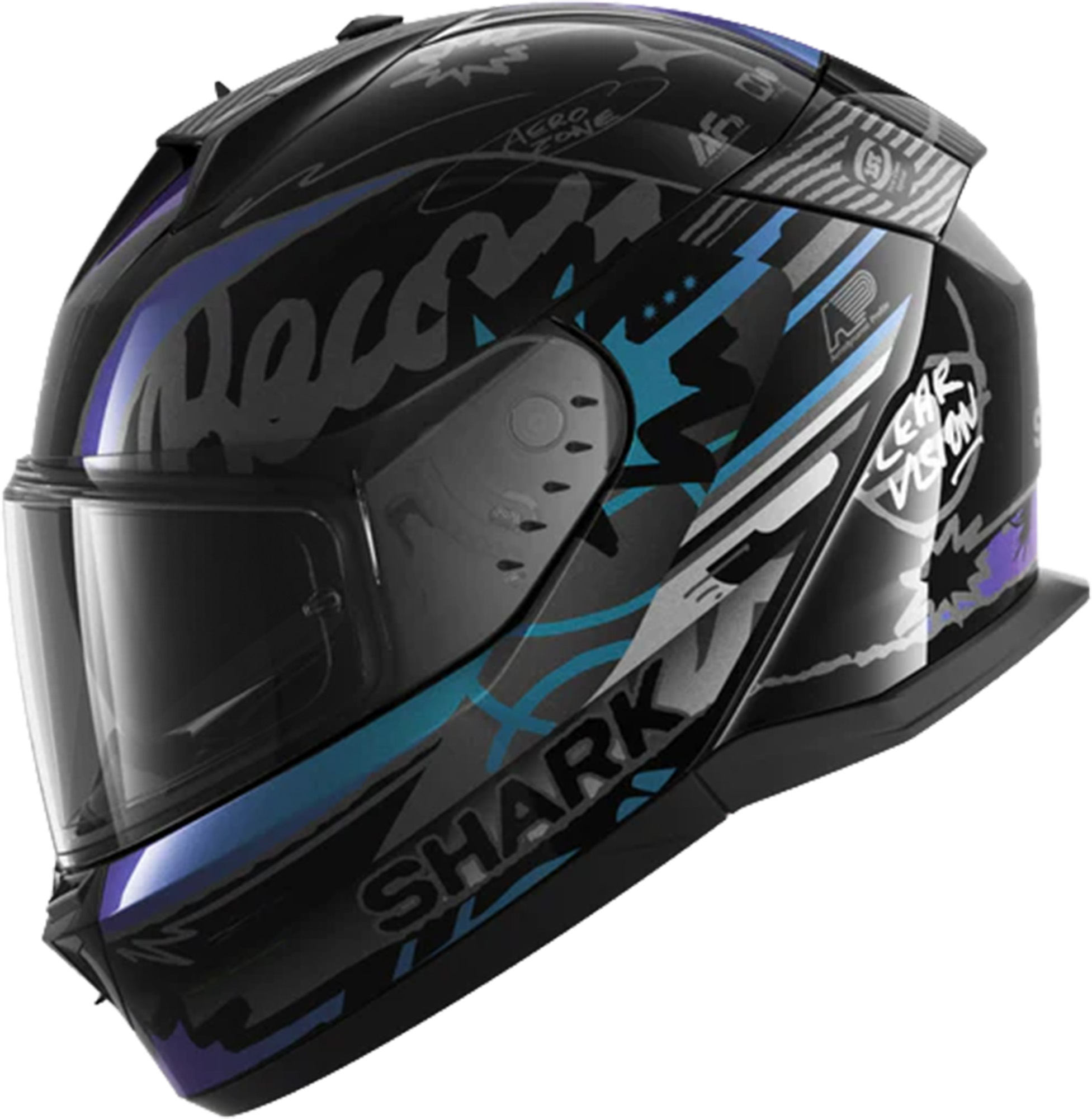 Shark D-Skwal 3 Streetrush Cască Negru/Cromat L (59/60) Figura 4