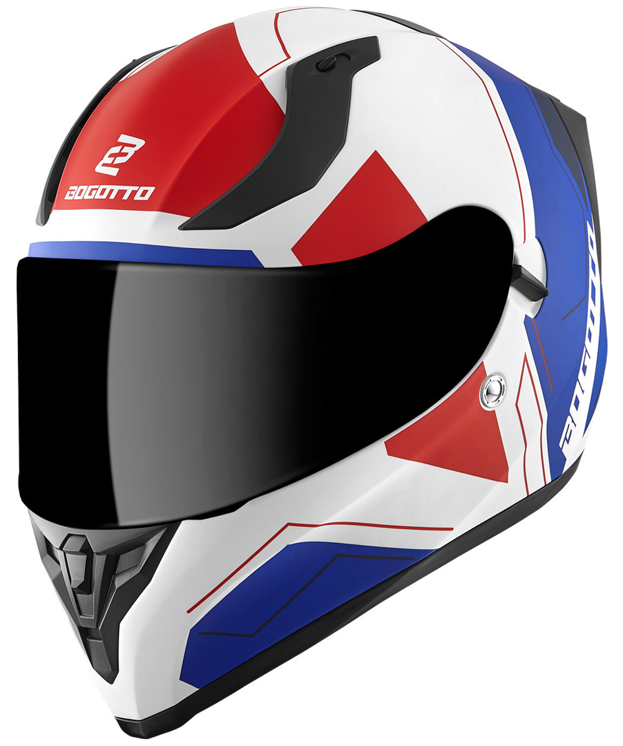 Bogotto V128 Strada Casco blu/rosso/bianco M Figura 1