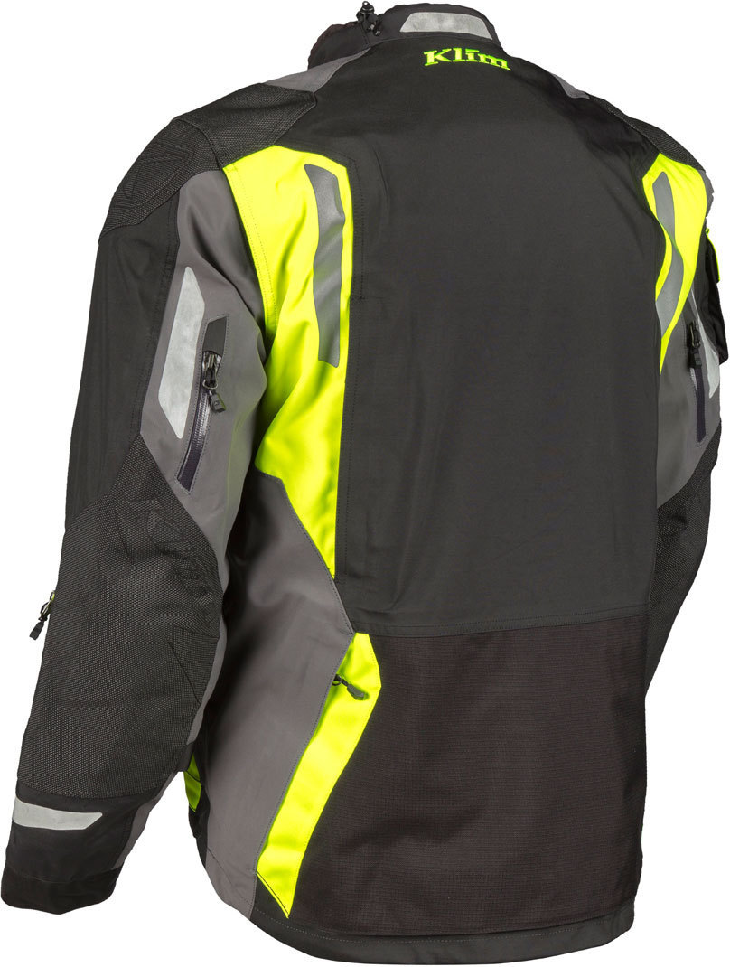 Klim Badlands Pro Motorcykel Textil Jacka neongul S Figur 6