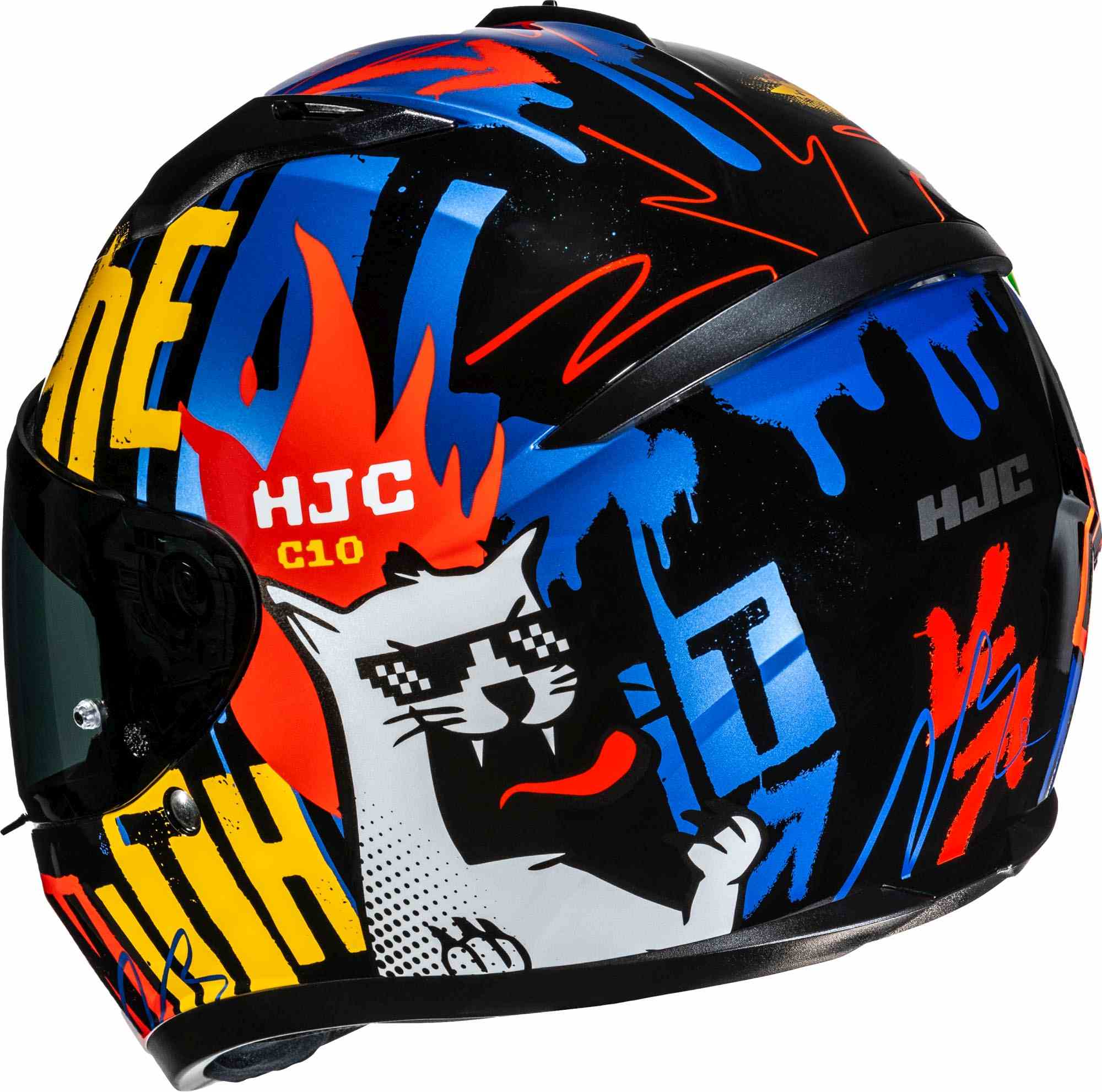 HJC C10 Fop Helm geel/blauw/rood L (58/59) Figuur 3