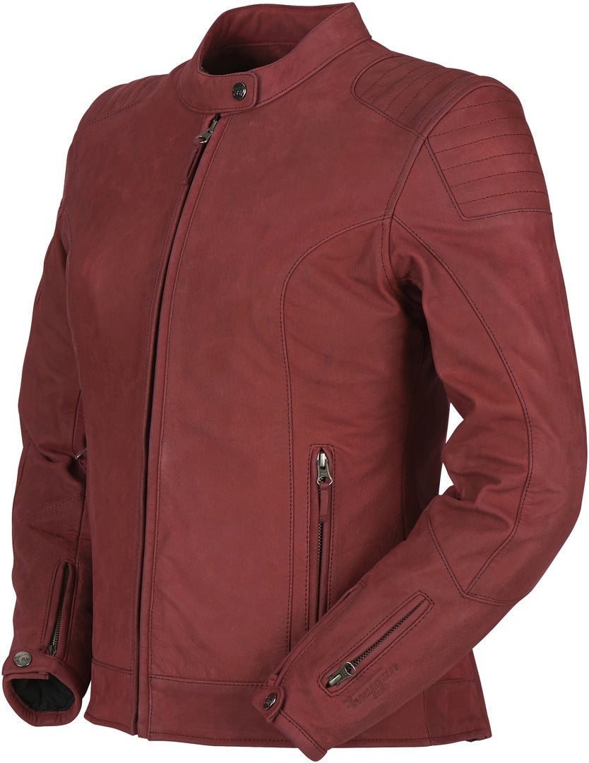 Furygan Debbie Damen Motorrad Lederjacke burgunderrot M Abbildung 2