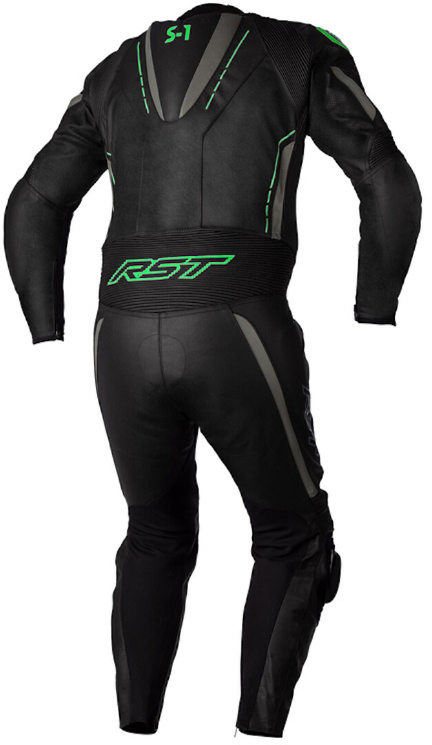 RST S1 1-Piece Motorcycle Leather Suit black/grey/blue M Figure 2