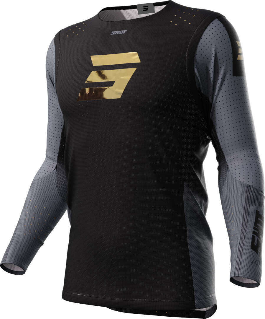 Shot Aerolite Honor Camisola de Motocross preto/dourado XL Figura 1