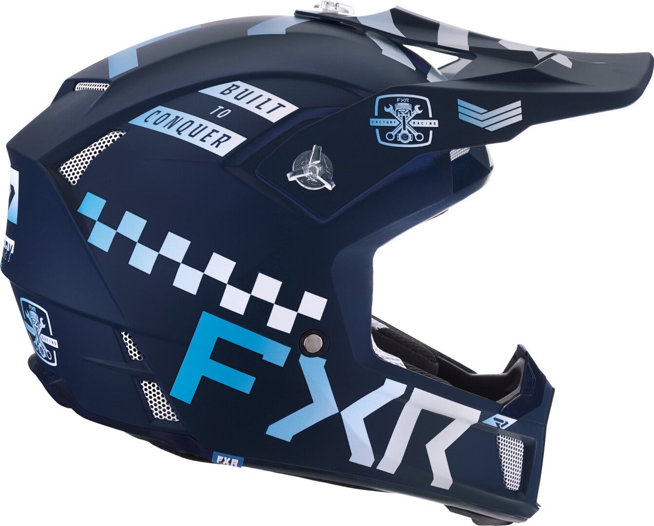 FXR Clutch Gladiator 2024 Motocross Helmet blue/white/blue XL (61/62) Figure 3