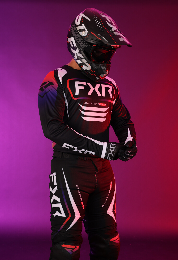 FXR Clutch Pro 2025 Tricou de motocross Negru/Mov/Roșu/Alb M Figura 6