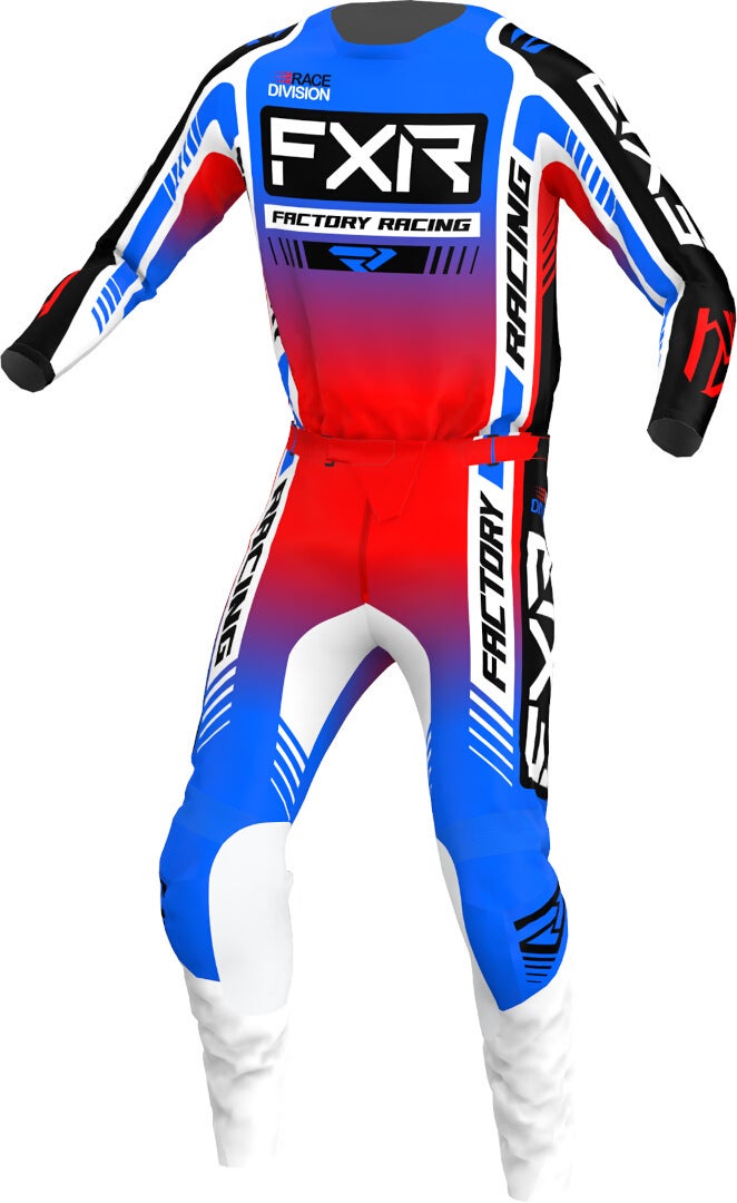 FXR Clutch Pro 2023 Motocross trøje rød/blå/sort M Figur 3