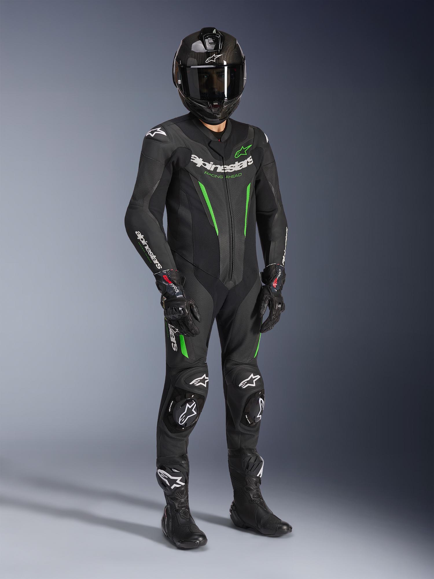 Alpinestars GP Force V2 1-Piece Motorcycle Leather Suit black/green 60 Figure 9