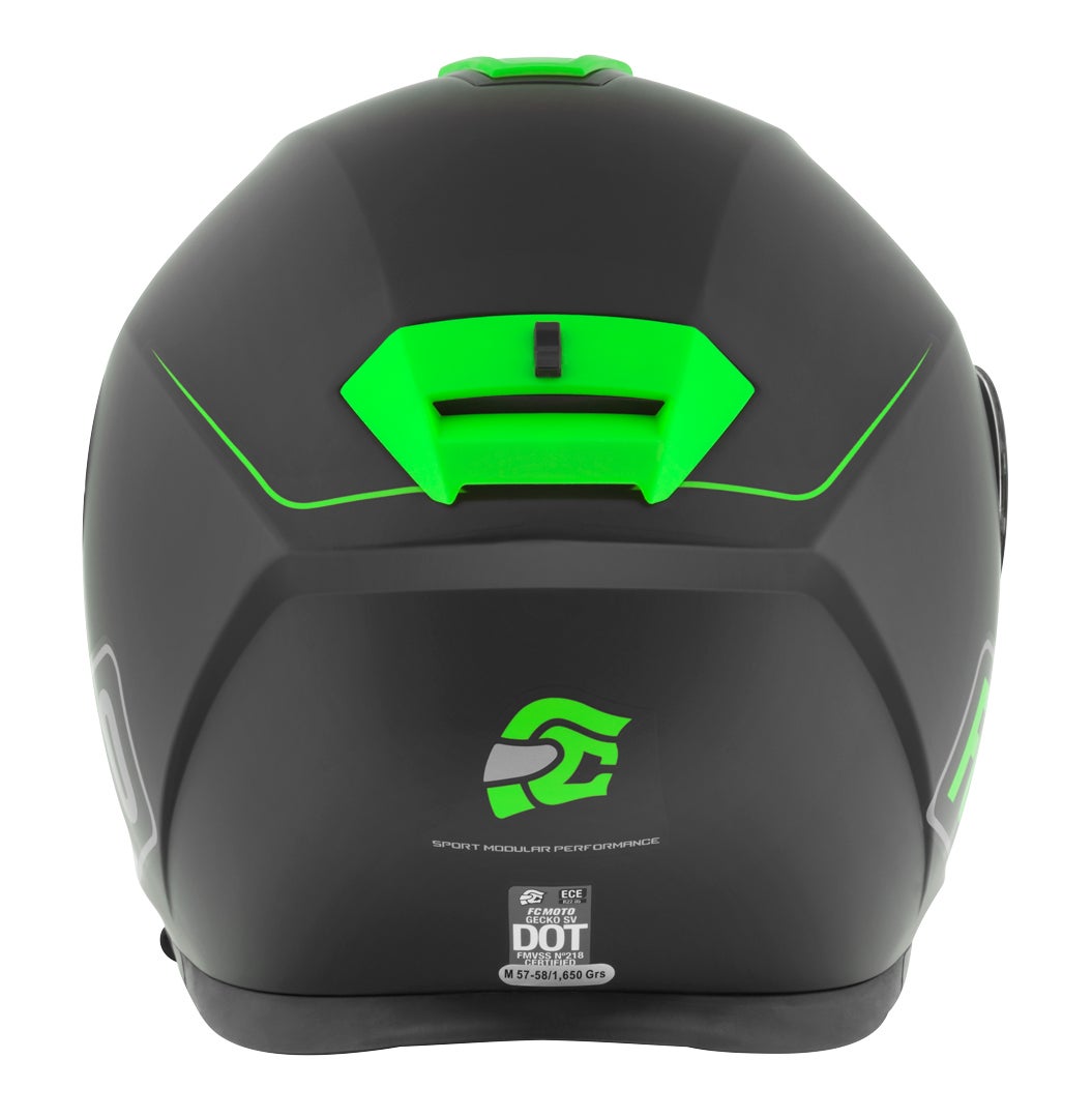 FC-Moto Novo Straight Casco nero/verde M (57/58) Figura 7