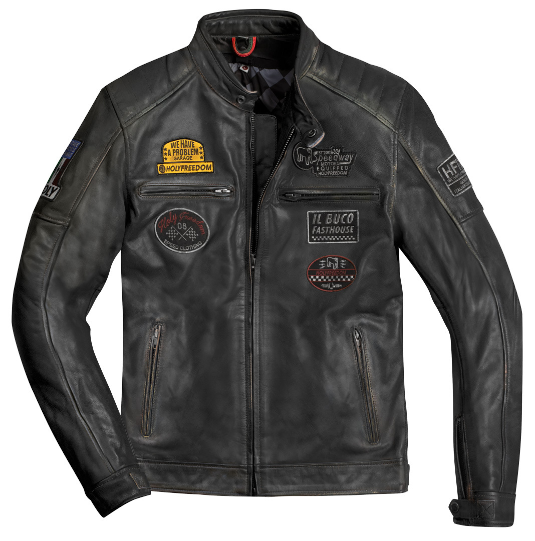 HolyFreedom Zero Evolution Motorrad Lederjacke schwarz 3XL Abbildung 1