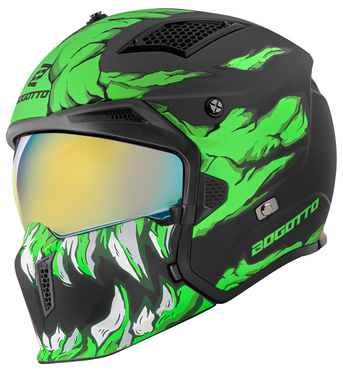 Bogotto Radic Skulash Casco Verde/Nero L Figura 6