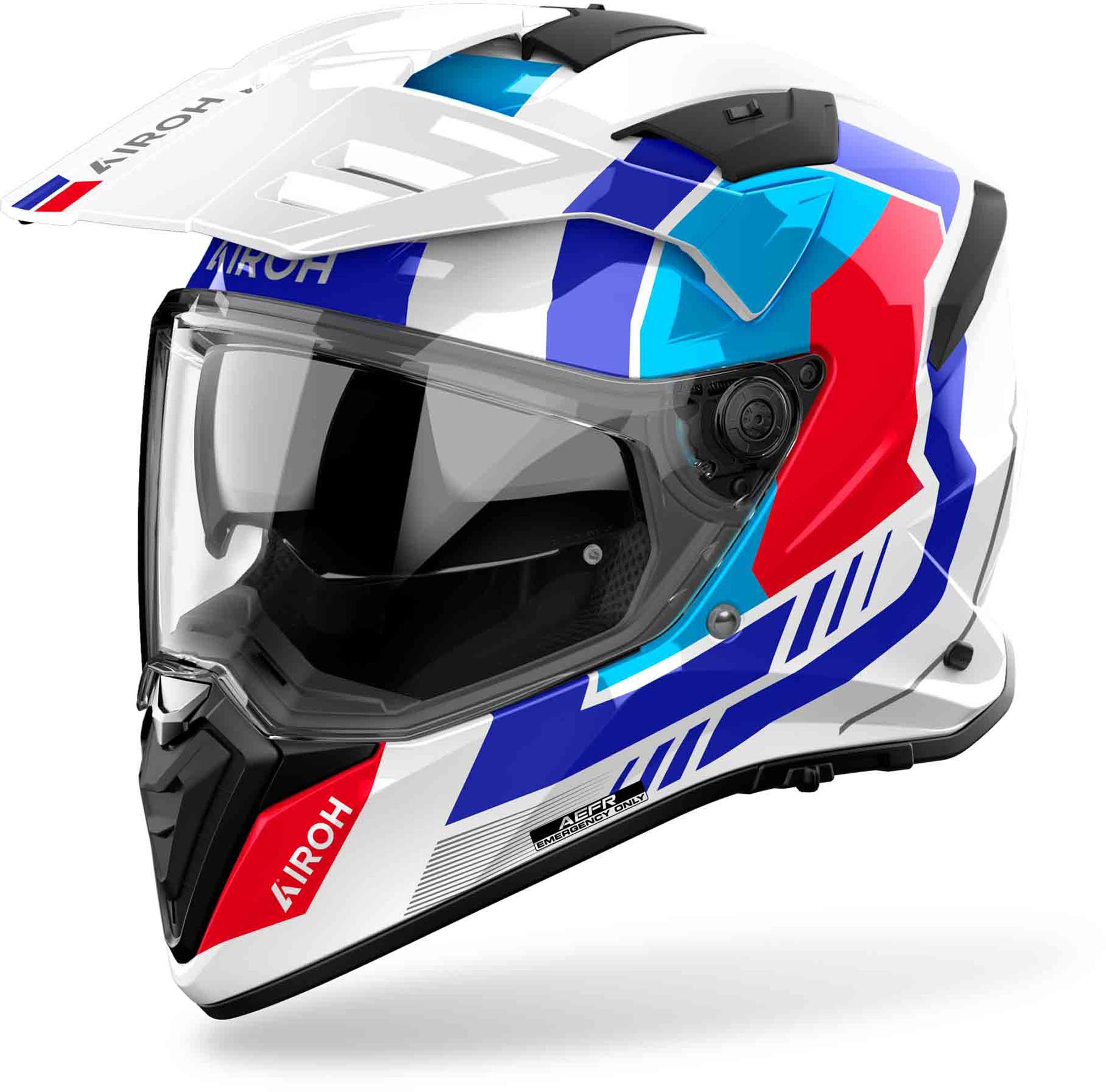 Airoh Band Horn Enduro Helmet white/blue/red L (59/60) Figure 1