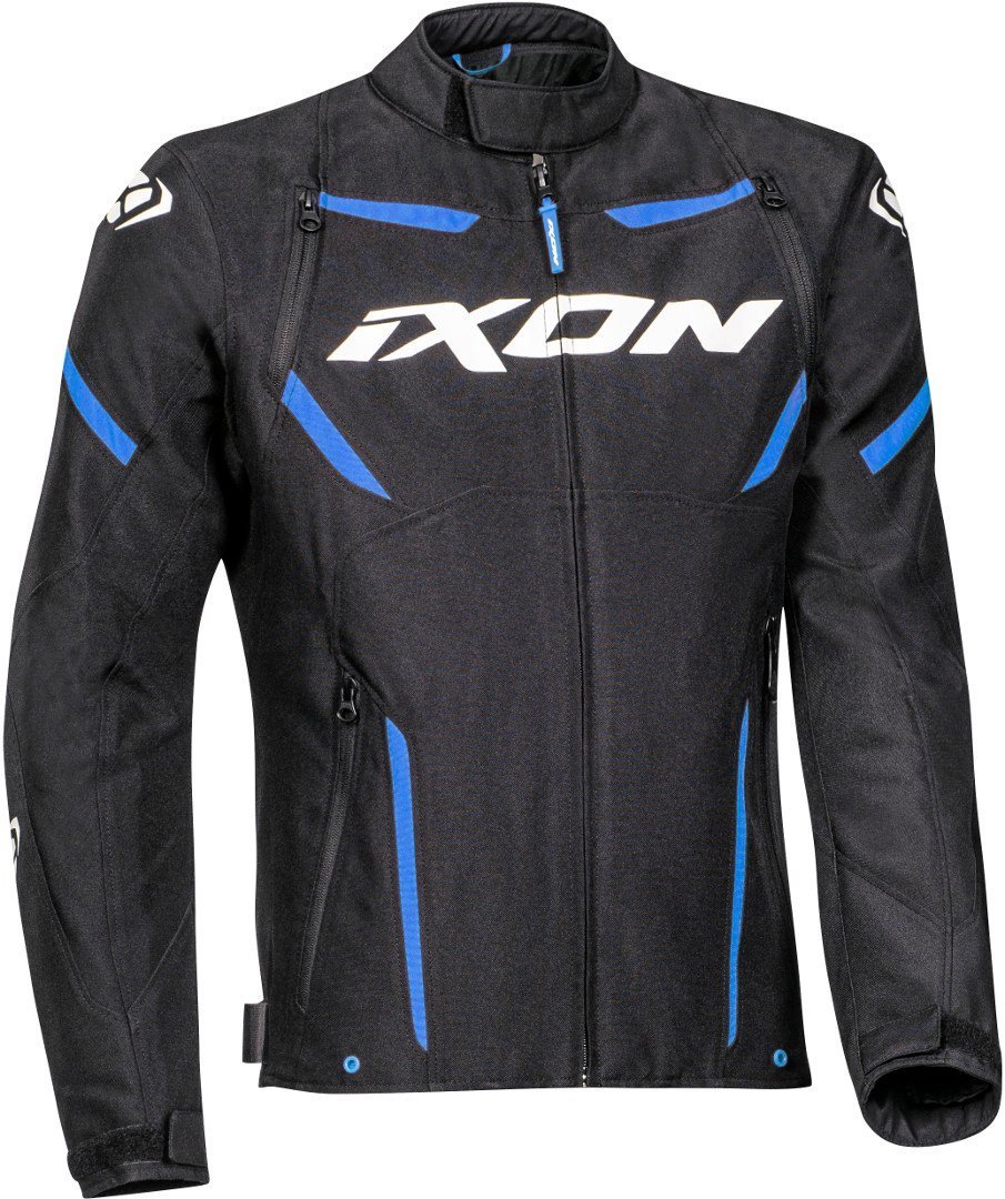 Ixon Striker wasserdichte Motorrad Textiljacke schwarz/blau S Abbildung 1