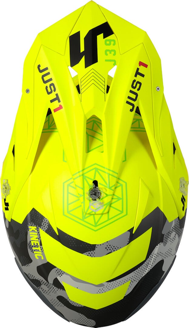 Just1 J39 Kinetic Casque Motocross jaune/noir M (57/58) Figure 2