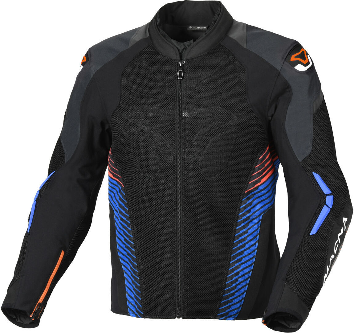 Macna Novic waterproof Motorcycle Textile Jacket black/blue/orange L Figure 1