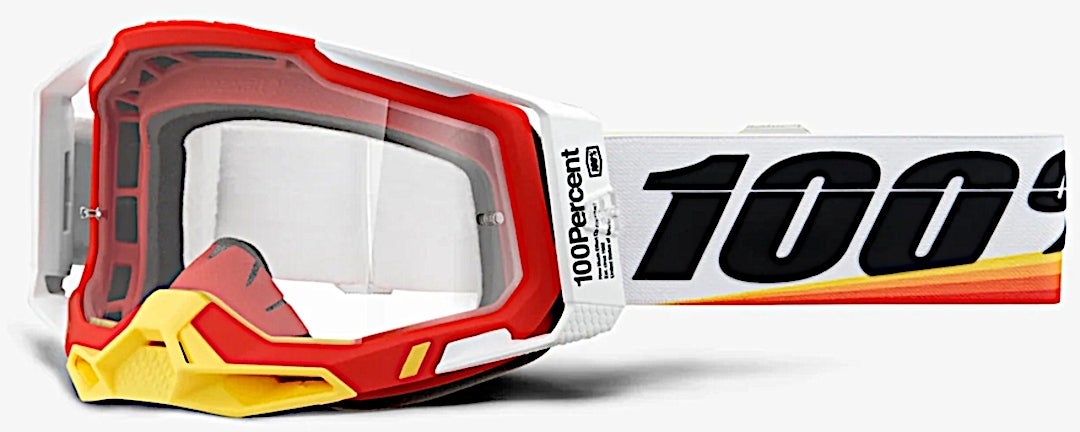 100% Racecraft II Arsham Gogle motocrossowe biały/pomarańczowy/żółty Rysunek 2