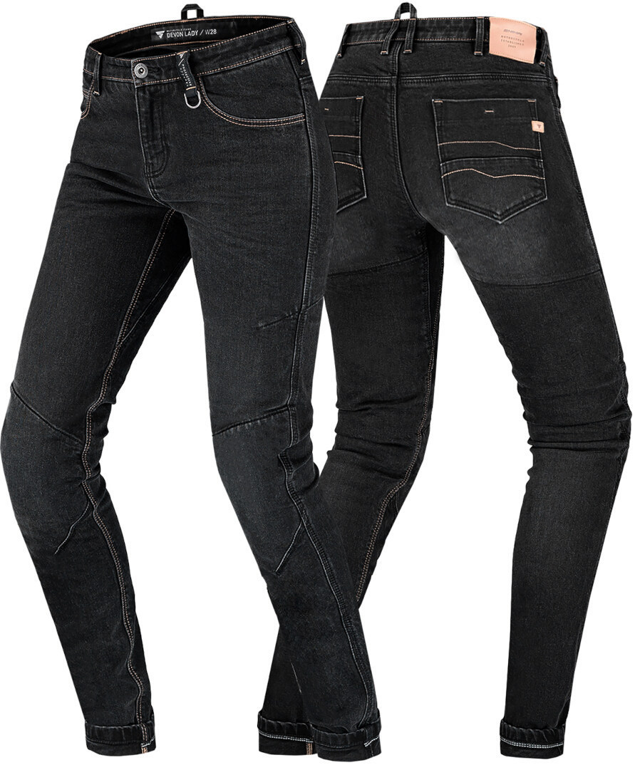 SHIMA Devon Jeans moto pour dames noir 32 L30 Figure 3