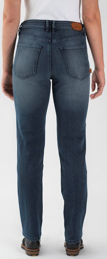 Rokker Tech Mid Straight Ladies Motorcycle Jeans dark blue Short 32 Figure 3