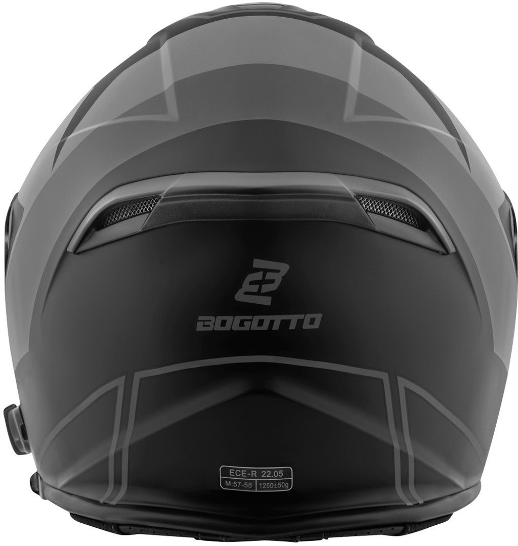 Bogotto V586 Detri BT Bluetooth Jet Hjelm sort/grå M Figur 4