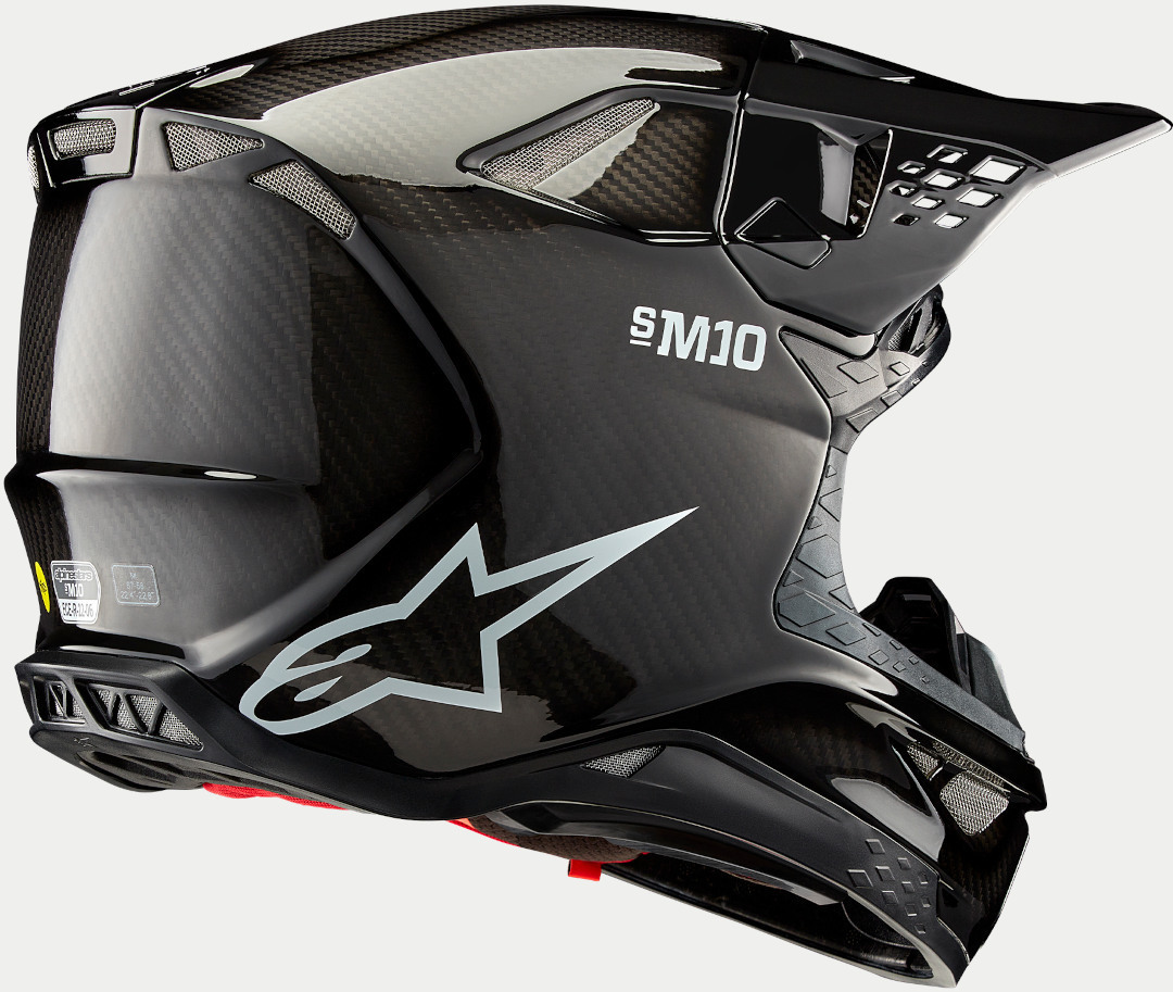 Alpinestars Supertech S-M10 Solid 2024 Casco Motocross nero L (59/60) Figura 8