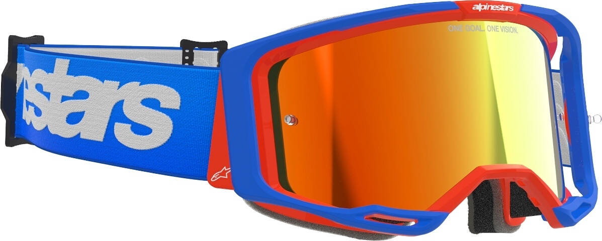 Alpinestars Vision 8 Wordmark Mirror Motocross Glasögon Blå/vit Figur 2