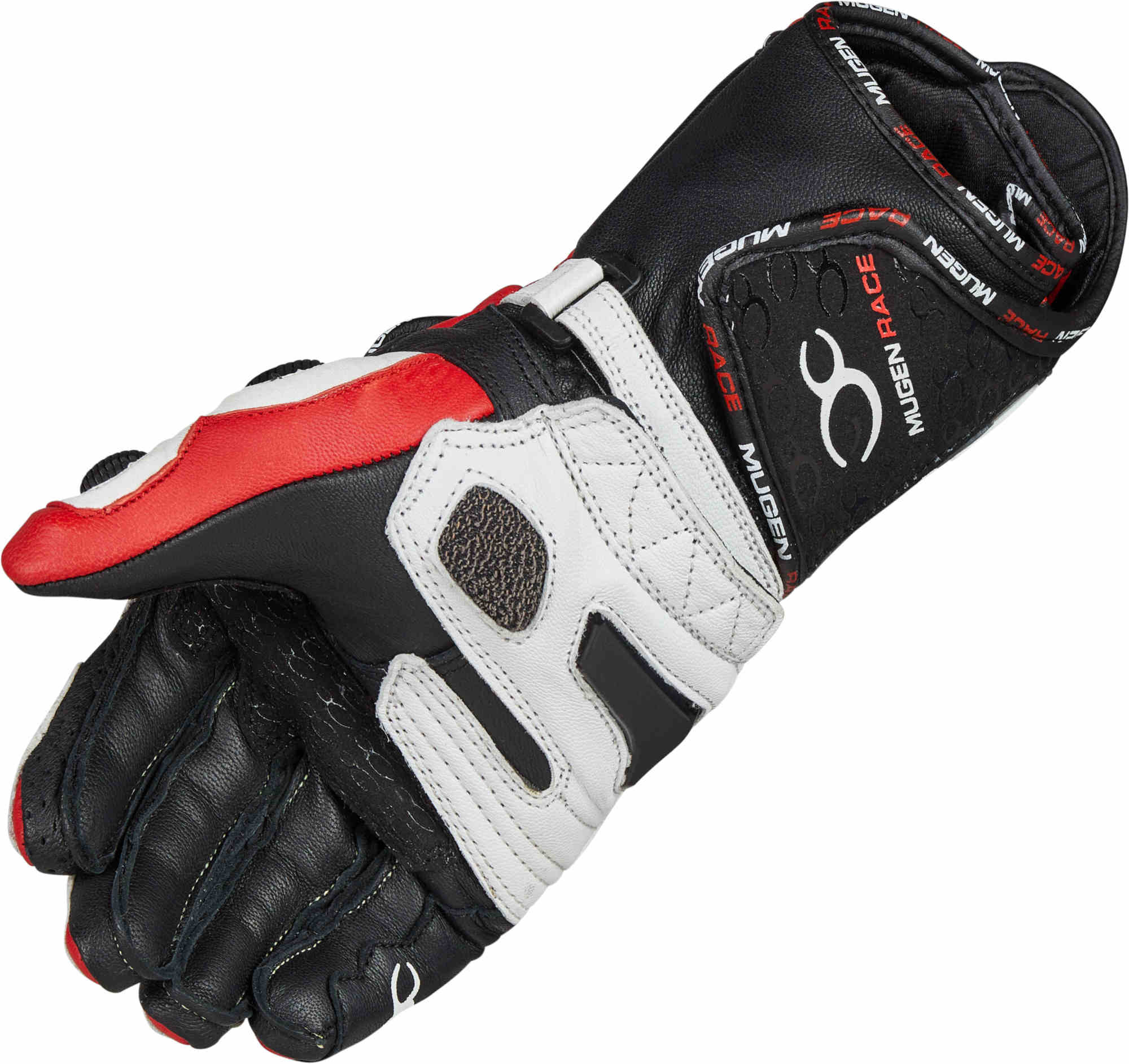 MUGENRACE Bornew Motorrad Handschuhe schwarz/weiß/rot M Abbildung 4